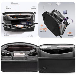 กระเป๋าสะพายข้างผู้หญิงวีพาวเวอร์ช่องใส่ของหลายช่องน้ำหนักเบาพกพาสะดวกสีดำสีเทาสีน้ำเงินเข้มกระเป๋าสะพายข้างสีทึบ - Product Image 1