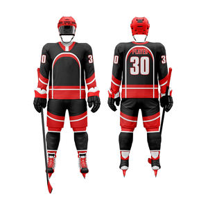 Nouveaux ensembles d'uniformes de hockey sur glace imprimés respirants de haute qualité, séchage rapide, personnalisables, service OEM - Product Image 6