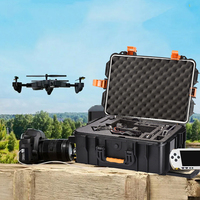 Portable biellette boîte à outils instrument Équipement boîte de protection transportant avec mousse en forme intérieur étui de vol en plastique avec poignée