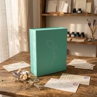 Boîte cadeau portable en carton noir sur mesure avec couvercle pour la présentation de vêtements de luxe