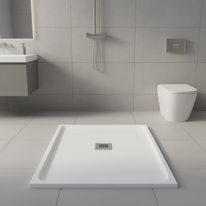 Plato de Ducha Rectangular Bliss Line 80 x 90 cm Blanco 9003 - Product Image 3