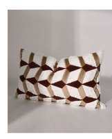 AIBUZHIJIA motif géométrique Applique broderie housse de coussin décoratif maison canapé luxe moderne taies d'oreiller