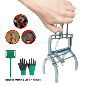 Piège à taupes en métal OMNI CATCH pour l'extérieur, robuste - Piège de lutte antiparasitaire commercial pour les taupes, les campagnols et les rongeurs dans la pelouse et le jardin - Product Image 1