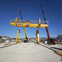 Pont roulant à double poutre sur chariot, portée 32m, hauteur de levage 15m, charge A6, en acier pour atelier