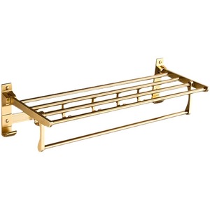 Set di Accessori Bagno di Lusso in Alluminio Spaziale Oro Spazzolato, Montaggio a <span class=keywords><strong>Parete</strong></span>, Antiruggine, Kit Hardware per Toilette <span class=keywords><strong>da</strong></span> Hotel con Portasciugamani - Product Image 6