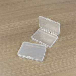 Transparent Plastic Storage Box 9.5x6.5x1.5cm Rectangle Covered Jewelry Bead Fishing Gear Desktop Organizer - Product Image 3