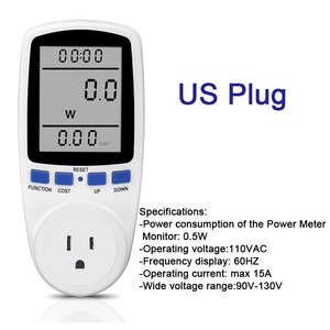 Medidor de Electricidad para UE, EE. UU. y Reino Unido, Monitor de Voltaje, Medidor de Potencia, Tipo Enchufe, Medidor de Vatios, Analizador de Energía, <span class=keywords><strong>kWh</strong></span> - Product Image 2
