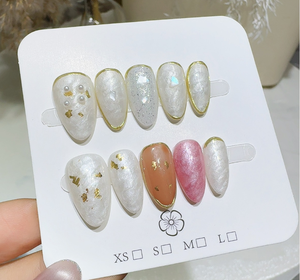<span class=keywords><strong>Uñas</strong></span> Postizas Hechas a Mano al por Mayor, Material Acrílico de Alta Calidad, <span class=keywords><strong>Diseños</strong></span> de Almendra para <span class=keywords><strong>Uñas</strong></span> con Pegamento - Product Image 3