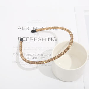 Volledige diamanten mode-haarband met strass nieuwe barokstijl dames slanke dunne hoofdband - Product Image 6