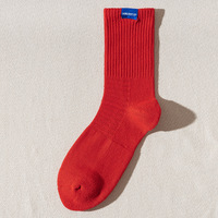Fabricant de chaussettes Hommes Femmes Chaussettes en coton tissé avec étiquette personnalisée