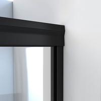 Porte de douche coulissante élégante en alliage d'aluminium chromé Baide, étanche, pour verre transparent de 6 à 10 mm, taille personnalisée moderne, OEM/ODM, hôtel