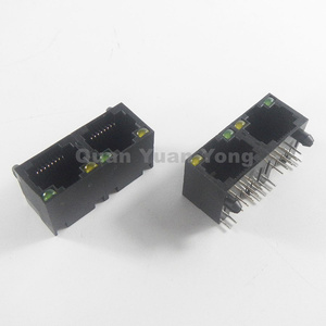 ขั้วต่อแบบจุ่มใหม่ดั้งเดิม RJ45 1X2 LED <span class=keywords><strong>56</strong></span> + ตัว - Product Image 3