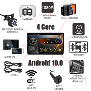9 Zoll Autoradio 2Din Carplay Android Auto Multimedia Player HD Touchscreen FM AUX Eingang Bluetooth Mirror Link Universal <span class=keywords><strong>Autorad</strong></span> - Product Image 2