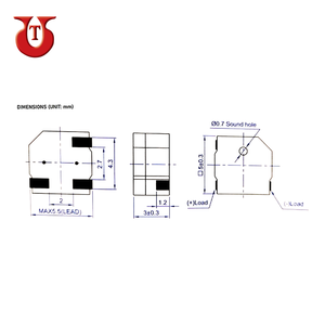 Zumbador y transductor magnético SMD, Material de carcasa de plástico de alta calidad, venta al por mayor de fábrica - Product Image 2