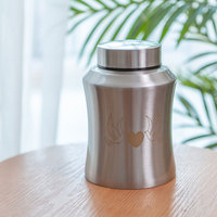 Petite urne commémorative pour animaux de compagnie Urnes pour chats et chiens pour cendres Urne de crémation en acier inoxydable pour animaux de compagnie
