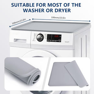 Tapis de protection supérieur en silicone imperméable et lavable pour lave-linge et sèche-linge, vente en gros - Product Image 2