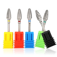 Fraise en carbure de tungstène en forme de maïs pour ponceuse à ongles électrique, accessoire de manucure pour le retrait de gel, le polissage et les cuticules