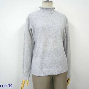 เสื้อสเวตเตอร์100% Donnez-Moi สำหรับผู้หญิงเสื้อสเวตเตอร์ถักแบบนุ่มสบายมีระบาย/คอสูง - Product Image 3