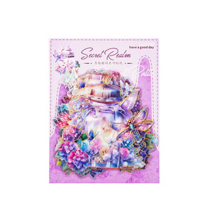 10 pièces par paquet autocollant pour animaux de compagnie sac bouteilles d'encens série secrète tridimensionnelle fleur main compte bricolage autocollant décoratif - Product Image 5