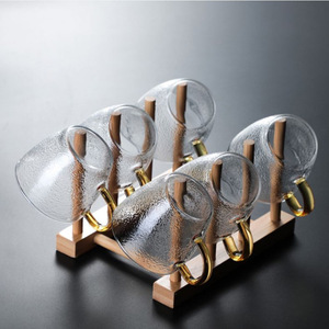 ชุดถ้วยชาแก้วลายตอก 6 ชิ้น พร้อมหูจับ สำหรับชิมชา ชุดชากังฟู - Product Image 3
