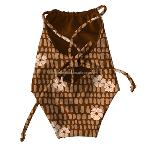 Yeni Gelen Çocuklar İçin Ters Çevrilebilir Mayo Kolsuz Sırtı Açık <span class=keywords><strong>Bikini</strong></span> Çift Katmanlı Hawaii Çiçek Desenli Kız Çocuk Mayoları - Product Image 4