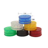 Mini-broyeur à herbes en plastique de 40 mm, emballage blister, accessoires pour fumeurs, emballage individuel
