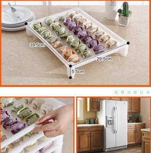 ถาดเกี๊ยวพลาสติกหนาสำหรับห้องครัวกล่องเก็บอาหารถาดพาสต้า - Product Image 2