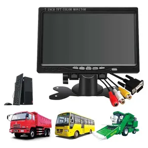 4 Split Screen Rear View Quad Display Heavy Duty Truck Vehicle TFT LCD 7 Inch HD Car Parking LCD Monitor