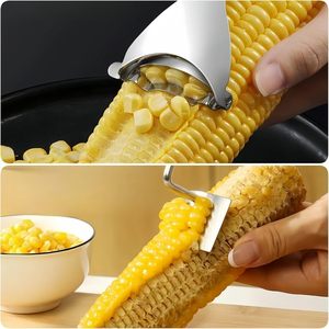 Éplucheur <span class=keywords><strong>de</strong></span> maïs à long manche en acier inoxydable, outil <span class=keywords><strong>de</strong></span> séparation rapide et facile pour éliminer les épis <span class=keywords><strong>de</strong></span> maïs - Product Image 2