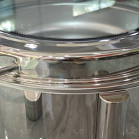 Réchaud de buffet rond en acier inoxydable de 6 L pour restaurants et hôtels, alimenté au combustible, facile à nettoyer