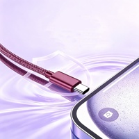 Câble de données à charge rapide 60W pour iPhone 18, câble de données portable tressé à double tête type C