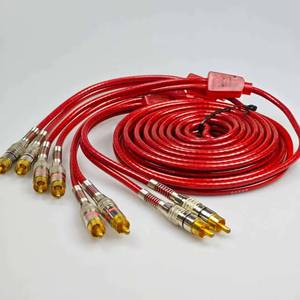 2RCA and to 4RCA double-shielded <b>car</b> cable, customizable RCA audio cable - Product Image 5