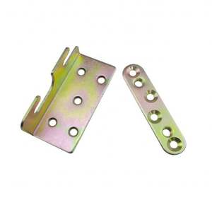 Support de lit plaqué zinc jaune accessoires de connexion de matériel de meubles crochet de lit rails de lit cachés - Product Image 4