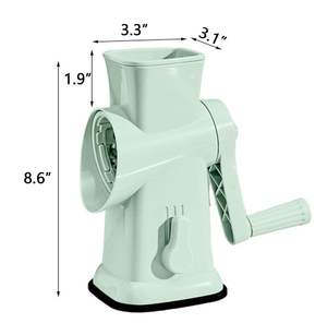 LOVFE <span class=keywords><strong>Grattugia</strong></span> da Cucina 5 in 1 <span class=keywords><strong>a</strong></span> Manovella con Base <span class=keywords><strong>a</strong></span> Ventosa Antiscivolo - Tritaverdure Rotante, Affettatrice e Rotalina per - Product Image 5