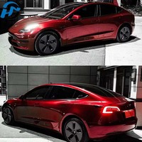 Film de peinture métallique cramoisi TPU auto-adhésif couleur changeante enveloppe de voiture revêtement de Protection anti-rayures résistant aux UV pour la carrosserie de la voiture