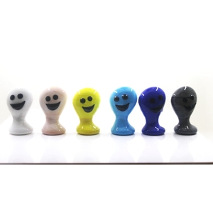 Handmade Murano Halloween lampwork Glass <span class=keywords><strong>Ghost</strong></span> bức tượng trang trí thân thiện với môi tùy chỉnh đầy màu sắc tùy chỉnh kích thước bán buôn thủy tinh thủ công mỹ nghệ - Product Image 1