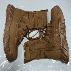 Botas Tácticas HKSF TSB01 para Deportes al Aire Libre, Ultraligeras, Color Marrón Desierto, con Cierre Lateral, Disponibles en Negro, Caqui y Verde, Stock CN HEB - Product Image 1