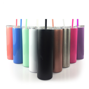 20oz 304 Stainless Steel Skinny Tumbler Water Bottle Hot Sell Designed Double Wall Vacuum <strong>Insulated</strong> <strong>Cups</strong> with Straw and Lid - Product Image 3