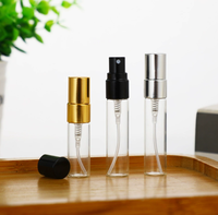 Flacon pulvérisateur rond en verre transparent de 10 ml avec pompe à brume fine pour diffuseur de parfum et usage cosmétique