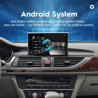 Écran tactile rétractable de 9 pouces Snapdragon 665 Android 14 GPS Navi Lecteur multimédia pour Audi A6 A7 C7 2012-2018 Radio Carplay