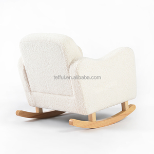 Fauteuil à bascule en bois pour enfant, rembourré Teddy, cadeau pour enfant, fauteuil enfant pour la lecture - Product Image 5