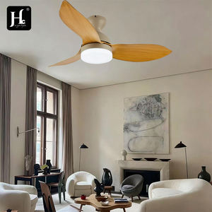 Ventilador de techo decorativo de madera de lujo con control remoto inteligente y luz LED, directo de fábrica. - Product Image 6