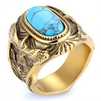 Anillos de Hombre de Acero Inoxidable 316L Personalizados al por Mayor, Chapados en Oro de 14k y 18k, con Cristales de Moda y Piedras Preciosas