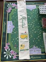 En stock : Ensemble complet de tapis, nappe et jetons de Mahjong Golf Masters, imperméable, antidérapant, pour 4 joueurs, jeu de casino avec sac