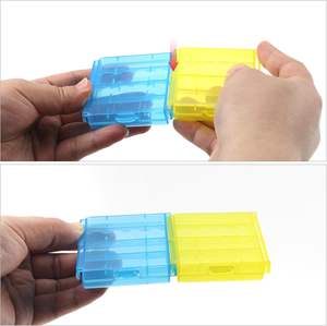 Portabatterie impermeabile riutilizzabile da 12 pezzi per <span class=keywords><strong>batterie</strong></span> <span class=keywords><strong>AA</strong></span>/AAA con <span class=keywords><strong>stilo</strong></span>, 5 colori, leggero per campeggio all'aperto - Product Image 6