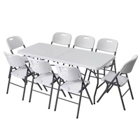 Tables et chaises d'extérieur légères et durables, ensemble de table et de chaises pliantes pour les réunions temporaires