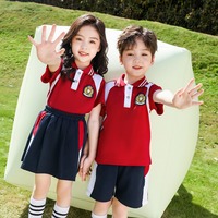 Ventes en gros d'usine de costumes de sport rouges pour uniformes d'école primaire