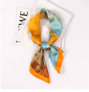 Factory Directly Designed For Women Silk Scarf Thin Long Material Multiuse Neck Scarf