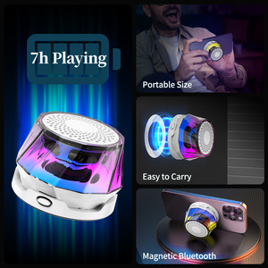 <span class=keywords><strong>Speaker</strong></span> transparan Mini, pengeras suara layar LCD magnetik portabel garis Woofer - Product Image 4