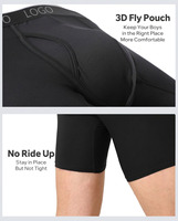 Boxer long pour homme personnalisé en usine, avec ouverture frontale, pochette ergonomique, anti-frottement des cuisses